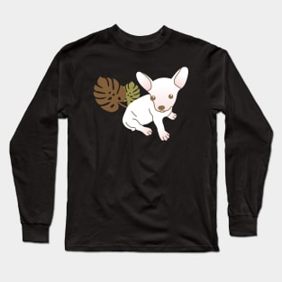 Chihuahua and plant Long Sleeve T-Shirt